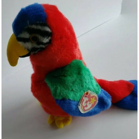 Ty Beanie Buddy Jabber the Parrot Colorful Large 10" Bird 1999 - Picture 1 of 7